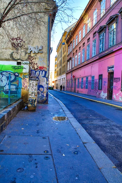 Уличная сцена Будапешта — стоковое фото